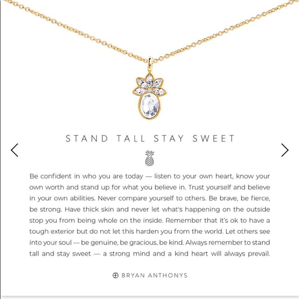 Brian Anthonys Stand Tall Stay Sweet Necklace.